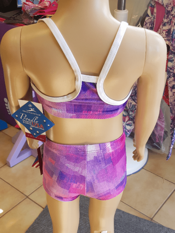 Purple Shade Crop Top Set Motionwear - Image 3